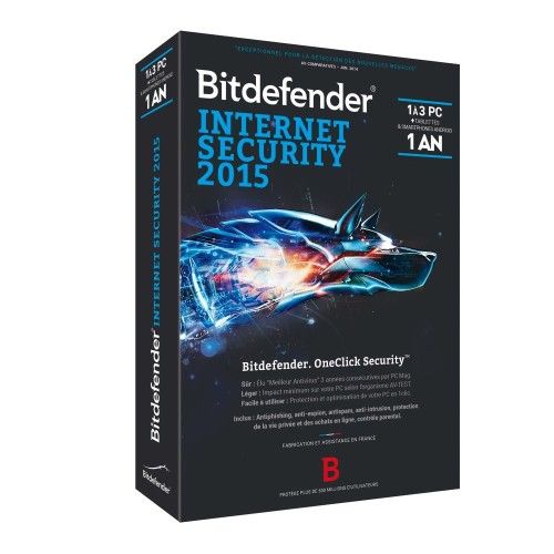 Bitdefender Internet Security 2015 - Licence 1 an 3 postes - PC