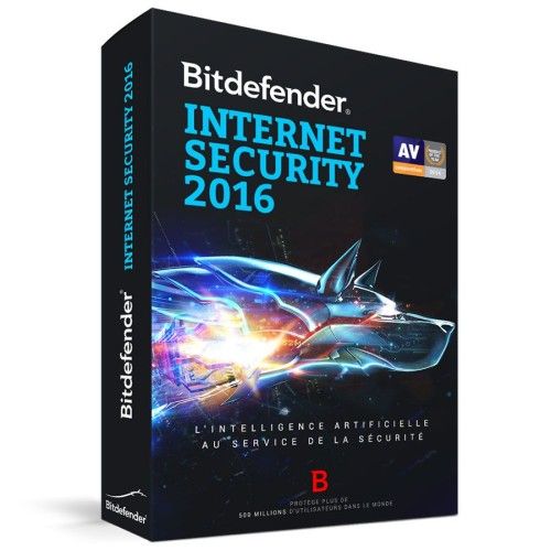 Bitdefender Internet Security 2016 - Licence 1 An 3 Postes