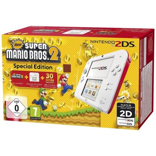 Nintendo 2DS Blanche / Rouge + New Super Mario Bros. 2