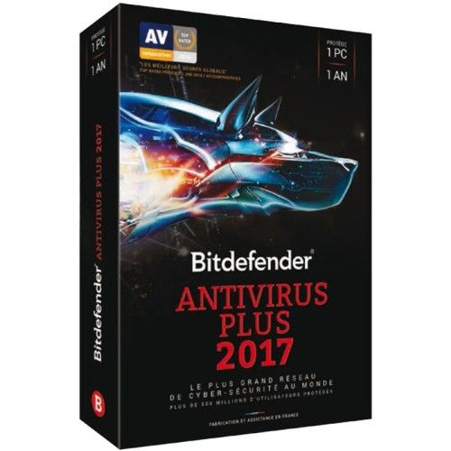 Bitdefender Antivirus Plus 2017 - 1 An 1 Poste