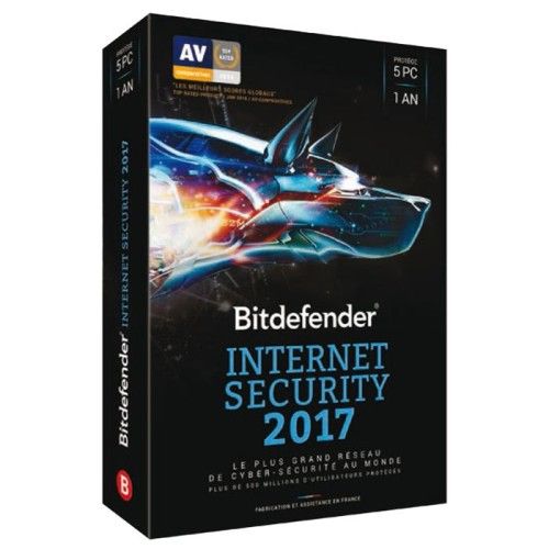 Bitdefender Internet Security 2016 - Licence 1 An 5 Postes