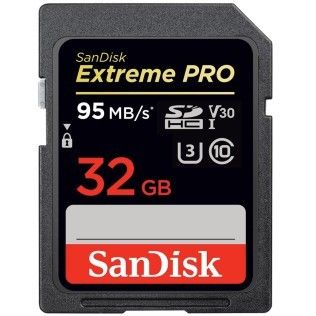 SanDisk SDHC Extreme PRO UHS-1 U3 V30 32 Go