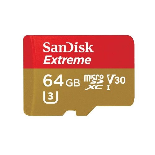 SanDisk Extreme microSDXC UHS-I V30 64 Go + Adaptateur SD