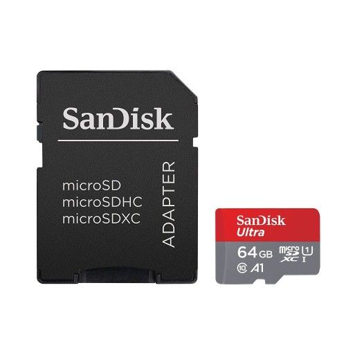 SanDisk Ultra Android microSDXC 64 Go + Adaptateur SD - SDSQUAR-064G-GN6MA