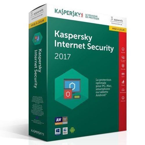 Kaspersky Internet Security 2018 Mise à jour - Licence 3 postes 1 an