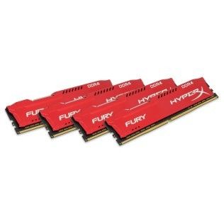 HyperX Fury Rouge 32 Go (4x8Go) DDR4 2666 MHz CL16