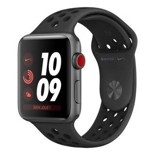 Apple Watch Nike+ Series 3 GPS + Cellular Aluminium Gris Sport Anthracite/Noir 38 mm