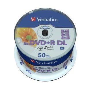 Verbatim DVD+R DL 8.5 Go 8x 240 min (par 50, spindle)