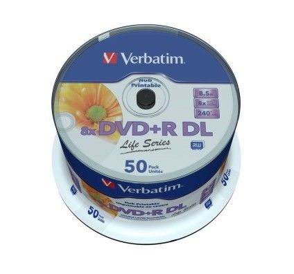 Verbatim DVD+R DL 8.5 Go 8x 240 min (par 50, spindle)