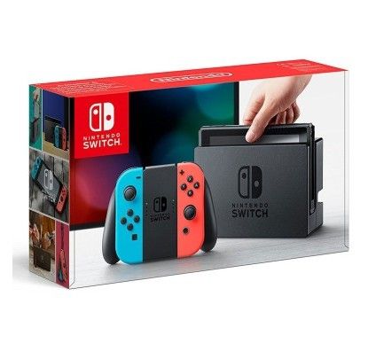 Nintendo Switch + Joy-Con droit (rouge) et gauche (bleu)