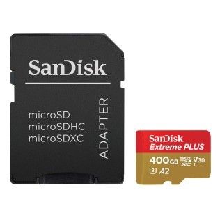 SanDisk Extreme Plus microSDXC UHS-I U3 A2 V30 400 Go + Adaptateur SD