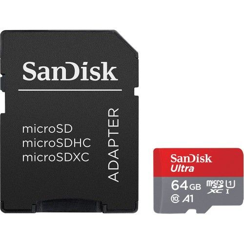 SanDisk Ultra microSDXC UHS-I U1 64 Go + Adaptateur SD