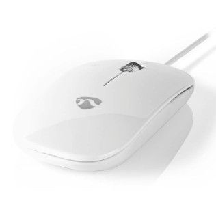 NEDIS Wired Optical Mouse Blanc