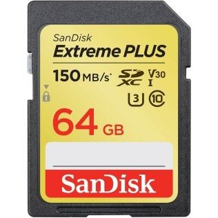 SanDisk SDXC Extreme PLUS UHS-1 U3 V30 64 Go - SDSDXW6-064G-GNCIN