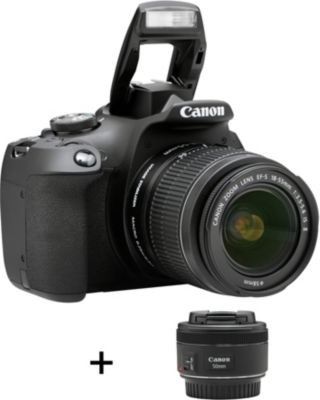 Appareil photo Reflex Canon EOS 2000D + EF-S 18-55 IS II + EF 50mm