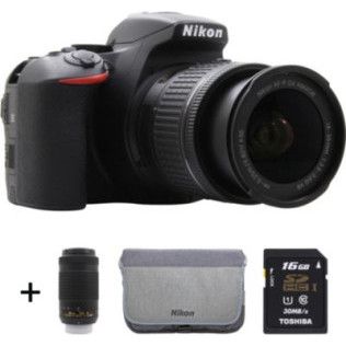 Appareil photo Reflex Nikon D5600 + 18-55 + 70-300VR + 16Go + sac