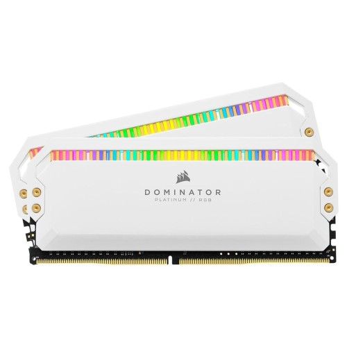 Corsair Dominator Platinum RGB 16 Go (2x8Go) DDR4 3200 MHz CL16 - Blanc - CMT16GX4M2C3200C16W