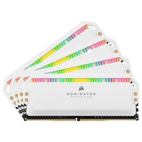 Corsair Dominator Platinum RGB 32 Go (4x8Go) DDR4 3600 MHz CL18 - Blanc
