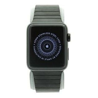 Apple Watch Series 2 42mm acier inoxydable noir bracelet nylon noir