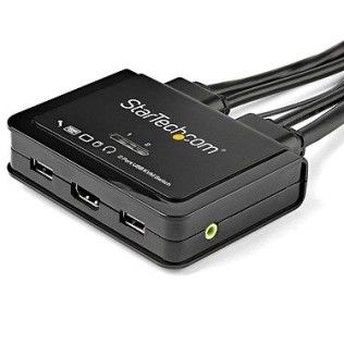 StarTech.com KVM Switch 2 ports HDMI 4K 60Hz avec Hub 2 ports USB 2.0