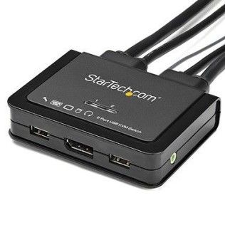 StarTech.com KVM Switch 2 ports DisplayPort 4K 60Hz avec Hub 2 ports USB 2.0