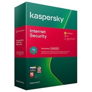 Kaspersky Internet Security - Licence 3 postes 1 an