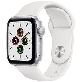 Apple Watch SE GPS Silver Aluminium Bracelet Sport White 40 mm