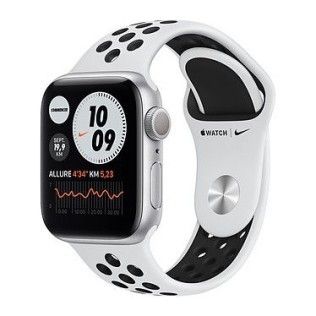 Apple Watch Nike Series 6 GPS Aluminium Silver Bracelet Sport Pure Platinum Black 40 mm