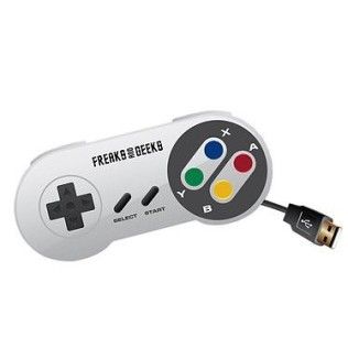 Manette USB pour rétrogaming Blanche (Nintendo Super NES)