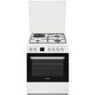 Rosieres Cuisinière mixte RGE660CMW/E blanc 4 foyers