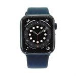 Apple Watch Series 6 - boîtier en aluminium bleu 44mm - bracelet sport bleu marine (GPS)