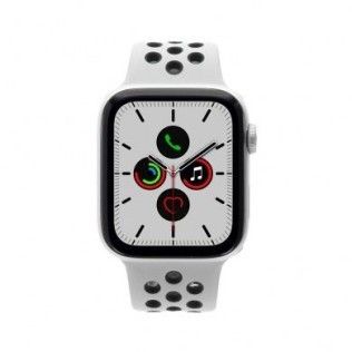 Apple Watch Series 5 Nike+ - boîtier en aluminium en argent 44mm - bracelet sport en platinium/noir 