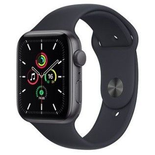 Apple Watch SE GPS Space Gray Aluminium Bracelet Sport Minuit 44 mm
