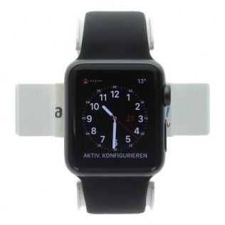 Apple Watch Series 1 38mm aluminium gris bracelet sport noir