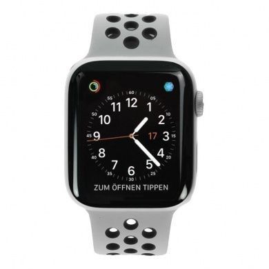 Apple Watch Series 4 Nike+ GPS 44mm aluminium argent bracelet sport noir