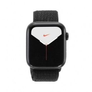 Apple Watch Series 5 Nike+ GPS 44mm aluminium gris boucle sport noir
