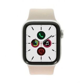 Apple Watch Series 5 GPS 40mm aluminium argent bracelet sport blanc