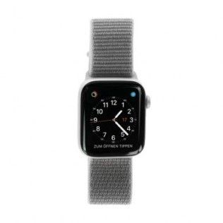 Apple Watch Series 4 GPS 44mm aluminium argent boucle sport coquillage