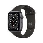 Apple Watch Series 6 GPS 44mm aluminium gris bracelet sport noir