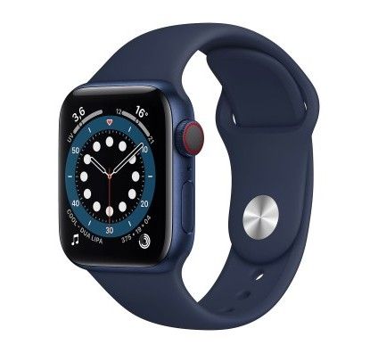 Apple Watch Series 6 GPS Cellular Aluminium Blue Sport Band Deep Navy 40 mm