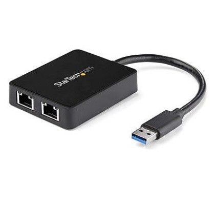 StarTech.com Adaptateur réseau USB 3.0 vers 2 ports Gigabit Ethernet 10/100/1000 Mbps