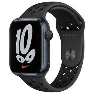 Apple Watch Nike Series 7 GPS Aluminium Minuit Bracelet Sport 45 mm