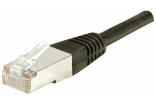 Cable RJ45 CAT5 FTP Blindé Noir 0.70m