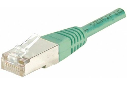 Cable RJ45 CAT6 FTP Blindé Vert 10m