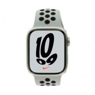 Apple Watch Series 7 Nike GPS 41mm aluminium polaire  bracelet sport noir