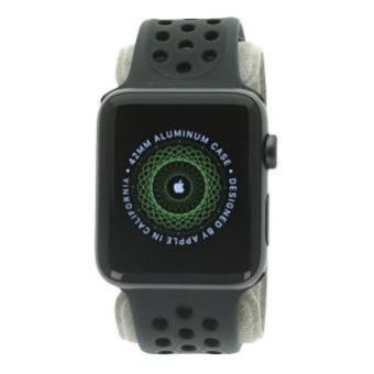 Apple Watch Series 2 Nike+ 42mm aluminium gris bracelet sport noir