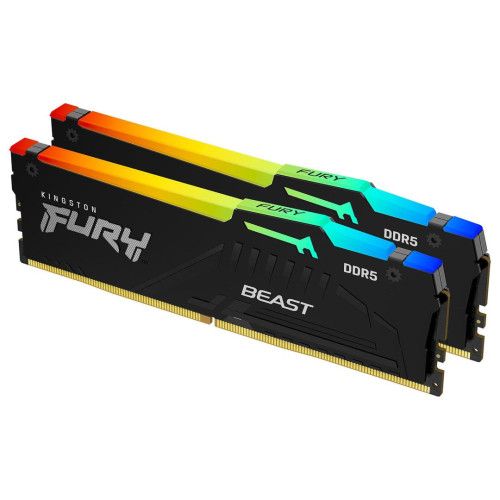 Kingston Fury Beast RGB - 2 x 32 Go (64 Go) - DDR5 5200 MHz - CL40