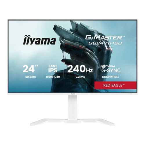 iiyama G-Master GB2471HSU-W1 Red Eagle - Blanc