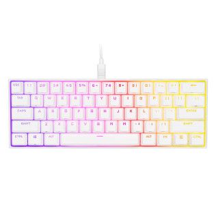 Corsair K65 RGB Mini 60% - Blanc - Cherry MX Red