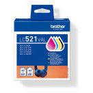 Brother LC521VAL - pack Bk, C, M, Y